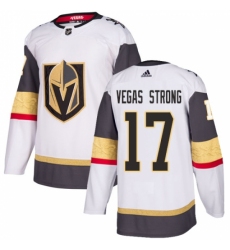 Men's Adidas Vegas Golden Knights #17 Vegas Strong Authentic White Away NHL Jersey