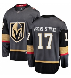 Men's Vegas Golden Knights #17 Vegas Strong Authentic Black Home Fanatics Branded Breakaway NHL Jersey