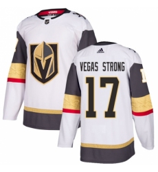 Women's Adidas Vegas Golden Knights #17 Vegas Strong Authentic White Away NHL Jersey