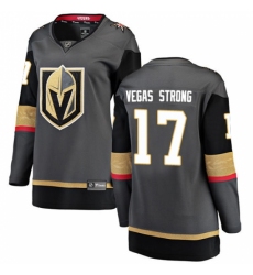 Women's Vegas Golden Knights #17 Vegas Strong Authentic Black Home Fanatics Branded Breakaway NHL Jersey