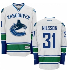 Men's Reebok Vancouver Canucks #31 Anders Nilsson Authentic White Away NHL Jersey