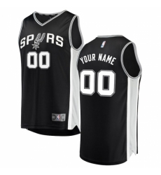 Men's San Antonio Spurs Fanatics Branded Black Fast Break Custom Replica Jersey - Icon Edition