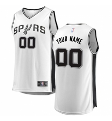 Men's San Antonio Spurs Fanatics Branded White Fast Break Custom Replica Jersey - Association Edition