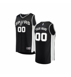 Youth San Antonio Spurs Fanatics Branded Black Fast Break Custom Replica Jersey - Icon Edition