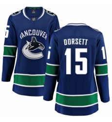 Women's Vancouver Canucks #15 Derek Dorsett Fanatics Branded Blue Home Breakaway NHL Jersey