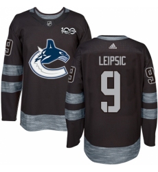 Men's Adidas Vancouver Canucks #9 Brendan Leipsic Authentic Black 1917-2017 100th Anniversary NHL Jersey Men's Adidas Vancouver Canucks #9 Brendan Leipsic Authentic Black 1917-2017 100th Anniversary NHL Jersey