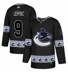 Men's Adidas Vancouver Canucks #9 Brendan Leipsic Authentic Black Team Logo Fashion NHL Jersey Men's Adidas Vancouver Canucks #9 Brendan Leipsic Authentic Black Team Logo Fashion NHL Jersey