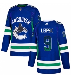 Men's Adidas Vancouver Canucks #9 Brendan Leipsic Authentic Blue Drift Fashion NHL Jersey Men's Adidas Vancouver Canucks #9 Brendan Leipsic Authentic Blue Drift Fashion NHL Jersey
