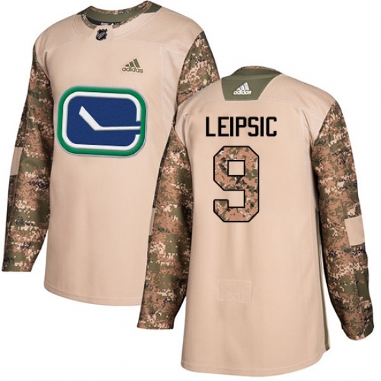 Men's Adidas Vancouver Canucks #9 Brendan Leipsic Authentic Camo Veterans Day Practice NHL Jersey Men's Adidas Vancouver Canucks #9 Brendan Leipsic Authentic Camo Veterans Day Practice NHL Jersey