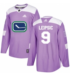 Men's Adidas Vancouver Canucks #9 Brendan Leipsic Authentic Purple Fights Cancer Practice NHL Jersey Men's Adidas Vancouver Canucks #9 Brendan Leipsic Authentic Purple Fights Cancer Practice NHL Jersey