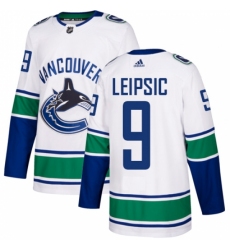 Men's Adidas Vancouver Canucks #9 Brendan Leipsic Authentic White Away NHL Jersey Men's Adidas Vancouver Canucks #9 Brendan Leipsic Authentic White Away NHL Jersey