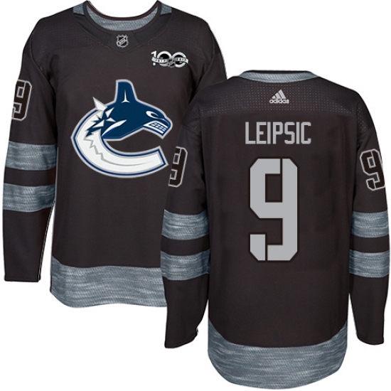 Men's Adidas Vancouver Canucks #9 Brendan Leipsic Premier Black 1917-2017 100th Anniversary NHL Jersey Men's Adidas Vancouver Canucks #9 Brendan Leipsic Premier Black 1917-2017 100th Anniversary NHL Jersey