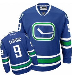 Men's Reebok Vancouver Canucks #9 Brendan Leipsic Authentic Royal Blue Third NHL Jersey Men's Reebok Vancouver Canucks #9 Brendan Leipsic Authentic Royal Blue Third NHL Jersey