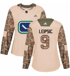 Women's Adidas Vancouver Canucks #9 Brendan Leipsic Authentic Camo Veterans Day Practice NHL Jersey Women's Adidas Vancouver Canucks #9 Brendan Leipsic Authentic Camo Veterans Day Practice NHL Jersey