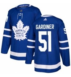 Men's Adidas Toronto Maple Leafs #51 Jake Gardiner Authentic Royal Blue Home NHL Jersey