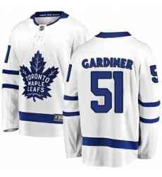 Men's Toronto Maple Leafs #51 Jake Gardiner Fanatics Branded White Away Breakaway NHL Jersey