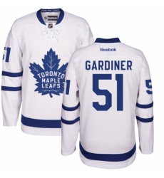 Women's Reebok Toronto Maple Leafs #51 Jake Gardiner Authentic White Away NHL Jersey