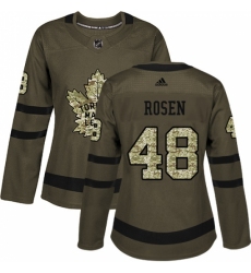 Women's Adidas Toronto Maple Leafs #48 Calle Rosen Authentic Green Salute to Service NHL Jersey