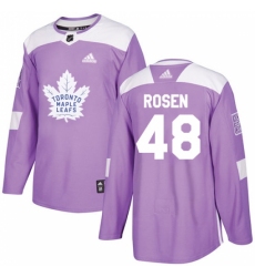 Youth Adidas Toronto Maple Leafs #48 Calle Rosen Authentic Purple Fights Cancer Practice NHL Jersey
