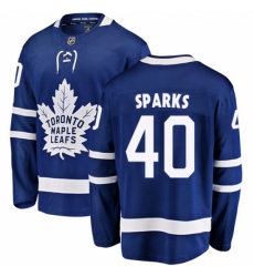 Men's Toronto Maple Leafs #40 Garret Sparks Fanatics Branded Royal Blue Home Breakaway NHL Jersey