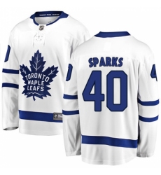 Men's Toronto Maple Leafs #40 Garret Sparks Fanatics Branded White Away Breakaway NHL Jersey