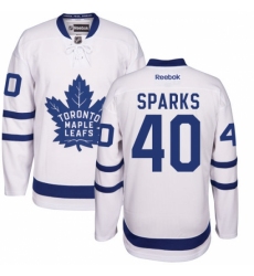 Women's Reebok Toronto Maple Leafs #40 Garret Sparks Authentic White Away NHL Jersey