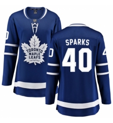 Women's Toronto Maple Leafs #40 Garret Sparks Fanatics Branded Royal Blue Home Breakaway NHL Jersey