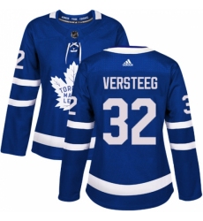 Women's Adidas Toronto Maple Leafs #32 Kris Versteeg Authentic Royal Blue Home NHL Jersey