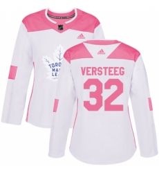 Women's Adidas Toronto Maple Leafs #32 Kris Versteeg Authentic White/Pink Fashion NHL Jersey