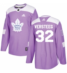 Youth Adidas Toronto Maple Leafs #32 Kris Versteeg Authentic Purple Fights Cancer Practice NHL Jersey