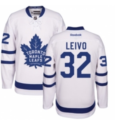 Men's Reebok Toronto Maple Leafs #32 Josh Leivo Authentic White Away NHL Jersey
