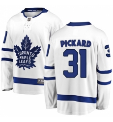Men's Toronto Maple Leafs #31 Calvin Pickard Fanatics Branded White Away Breakaway NHL Jersey