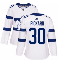 Women's Adidas Toronto Maple Leafs #30 Calvin Pickard Authentic White Away NHL Jersey