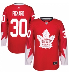 Youth Adidas Toronto Maple Leafs #30 Calvin Pickard Authentic Red Alternate NHL Jersey