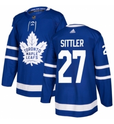 Men's Adidas Toronto Maple Leafs #27 Darryl Sittler Authentic Royal Blue Home NHL Jersey