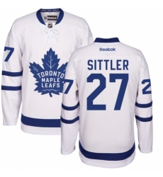 Men's Reebok Toronto Maple Leafs #27 Darryl Sittler Authentic White Away NHL Jersey