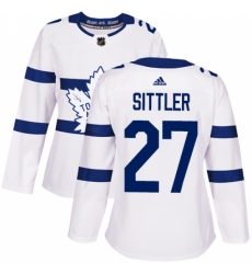 Women's Adidas Toronto Maple Leafs #27 Darryl Sittler Authentic White 2018 Stadium Series NHL Jersey