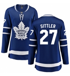Women's Toronto Maple Leafs #27 Darryl Sittler Fanatics Branded Royal Blue Home Breakaway NHL Jersey