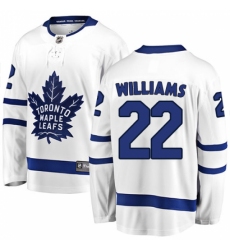 Men's Toronto Maple Leafs #22 Tiger Williams Fanatics Branded White Away Breakaway NHL Jersey