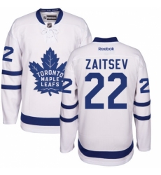 Women's Reebok Toronto Maple Leafs #22 Nikita Zaitsev Authentic White Away NHL Jersey