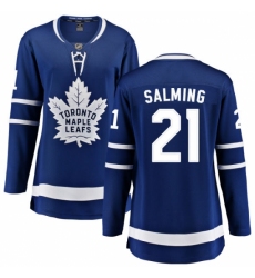 Women's Toronto Maple Leafs #21 Borje Salming Fanatics Branded Royal Blue Home Breakaway NHL Jersey