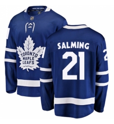Youth Toronto Maple Leafs #21 Borje Salming Fanatics Branded Royal Blue Home Breakaway NHL Jersey