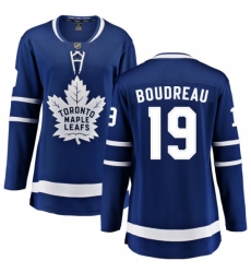 Women's Toronto Maple Leafs #19 Bruce Boudreau Fanatics Branded Royal Blue Home Breakaway NHL Jersey