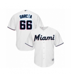 Youth Miami Marlins #66 Jarlin Garcia Authentic White Home Cool Base Baseball Player Jersey