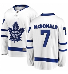 Youth Toronto Maple Leafs #7 Lanny McDonald Fanatics Branded White Away Breakaway NHL Jersey
