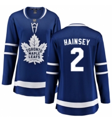 Women's Toronto Maple Leafs #2 Ron Hainsey Fanatics Branded Royal Blue Home Breakaway NHL Jersey