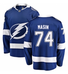 Men's Tampa Bay Lightning #74 Dominik Masin Fanatics Branded Royal Blue Home Breakaway NHL Jersey