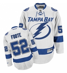 Men's Reebok Tampa Bay Lightning #52 Callan Foote Authentic White Away NHL Jersey