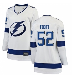 Women's Tampa Bay Lightning #52 Callan Foote Fanatics Branded White Away Breakaway NHL Jersey
