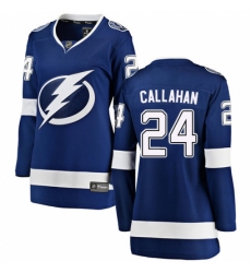 Women's Tampa Bay Lightning #24 Ryan Callahan Fanatics Branded Blue Home Breakaway NHL Jersey